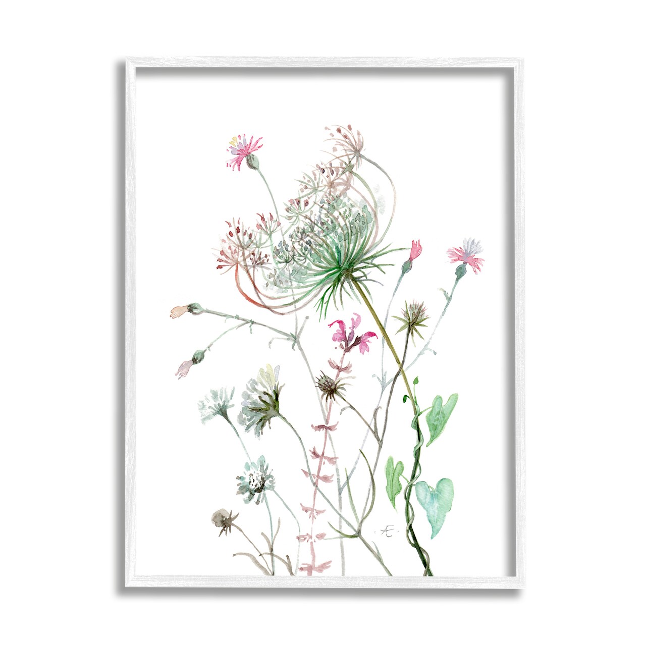 Stupell Industries Spring Meadow Florals Blooming Framed Giclee Art